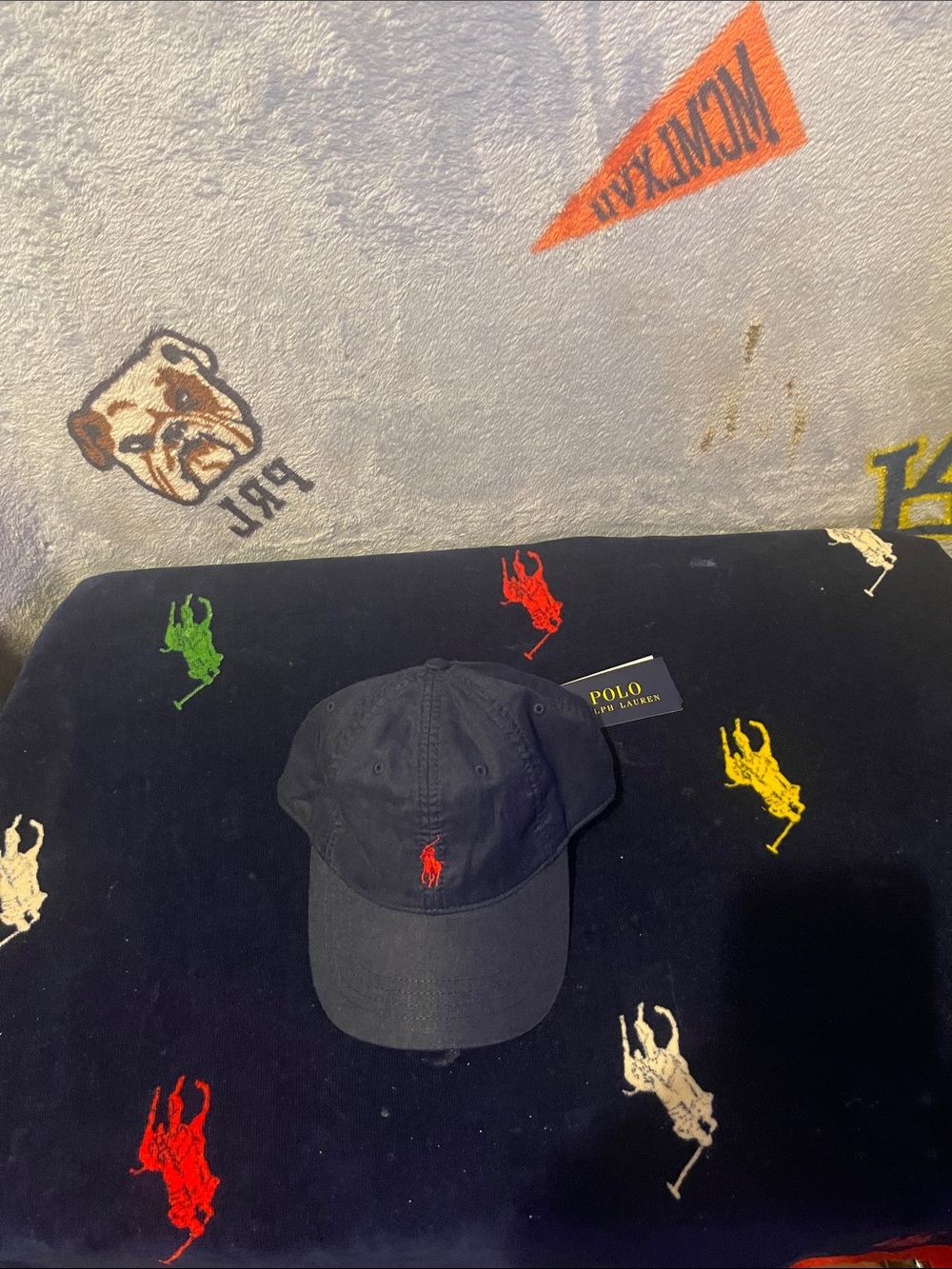 Polo by Ralph Lauren Navy Baseball Cap with Red Pony